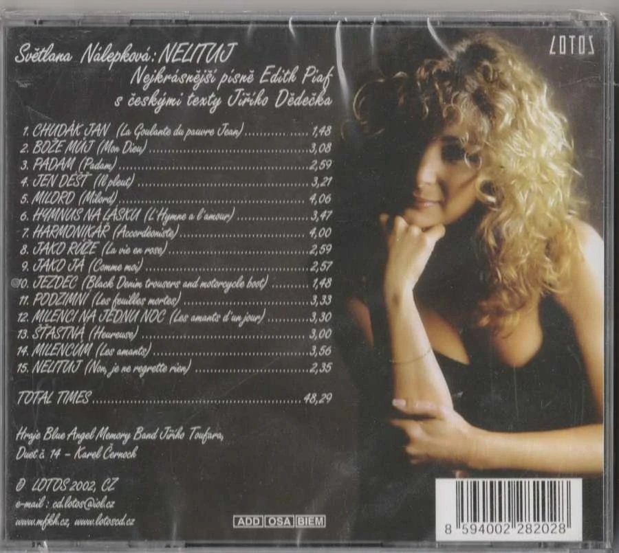 CD Světlana Nálepková - Nelituj