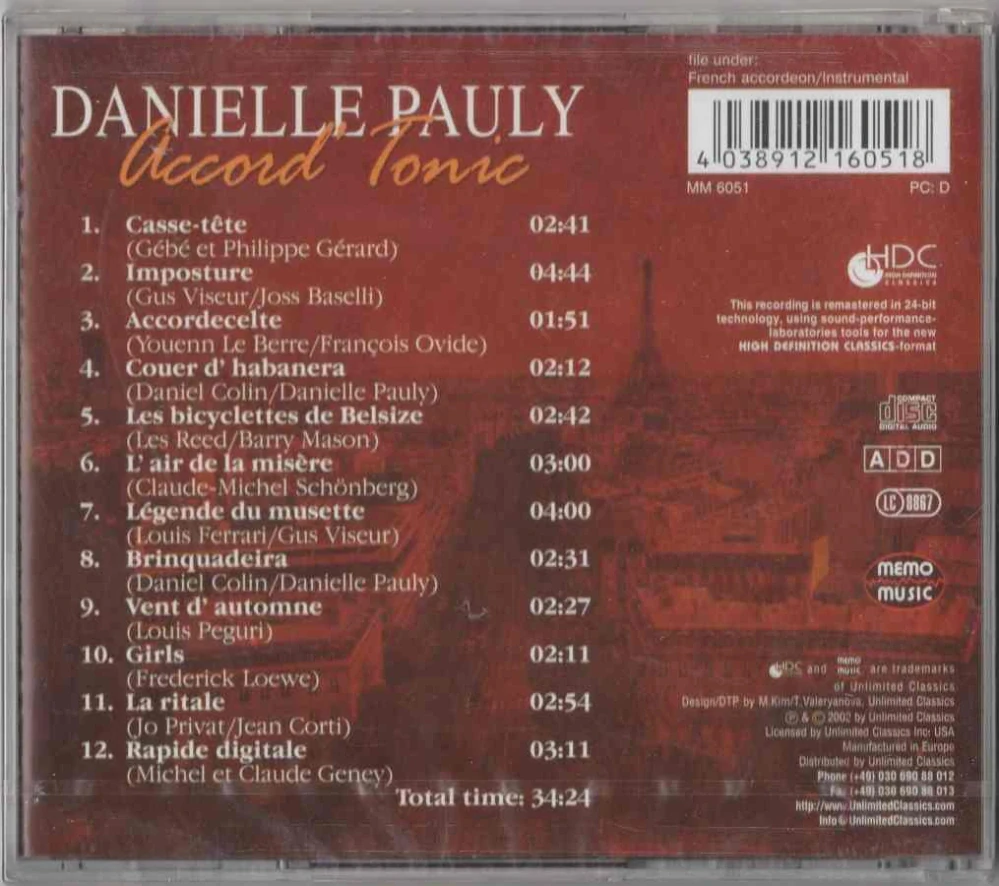 CD Danielle Pauly - Accord´ Tonic