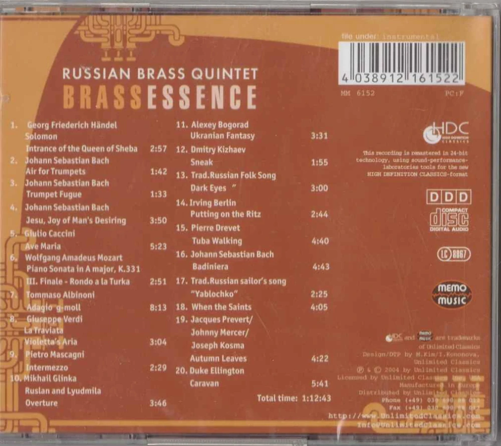 CD Russian Brass Quintet Brassessence