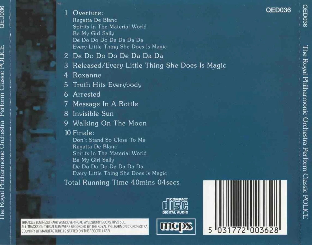 CD Classic Police - The Royal Philharmonic Orchestra Perform