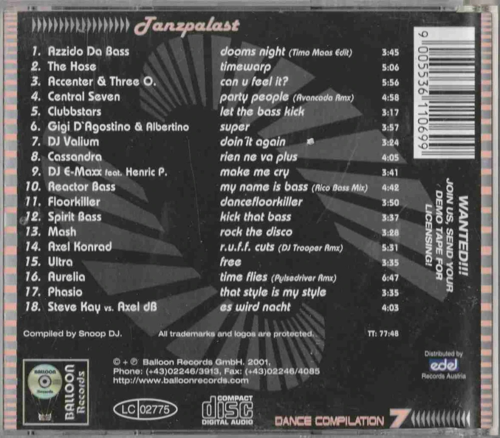 CD Tanzpalast Dance Compilation 7