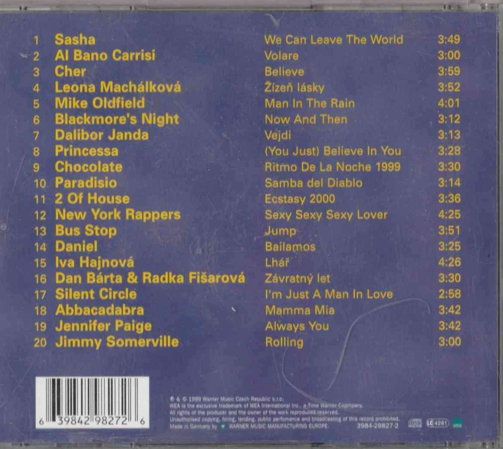 CD TOP HITY 20 domácích a zahraničních hitů