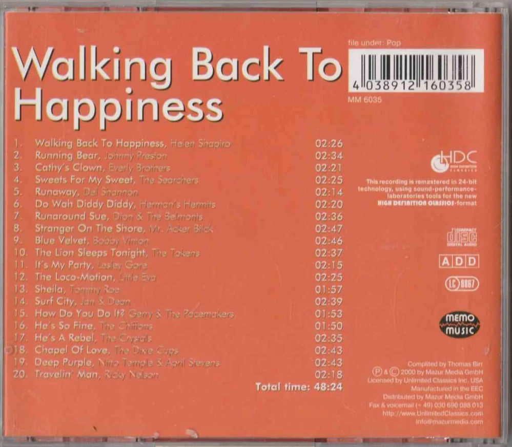 CD The Best Of The ´60s - Walking Back To Happines