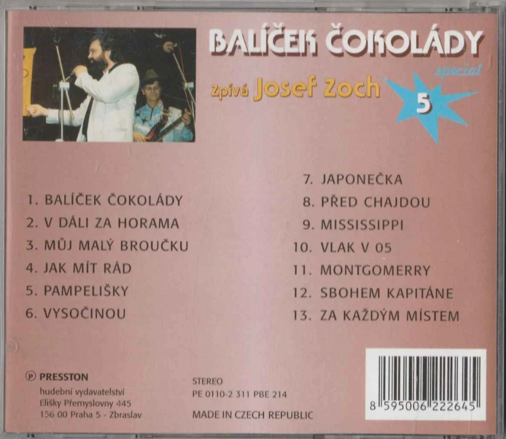 CD Balíček čokolády 5 - Josef Zoch