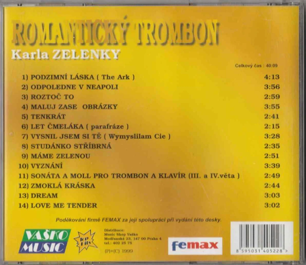 CD Karel Zelenka - Romantický trombon Karla Zelenky