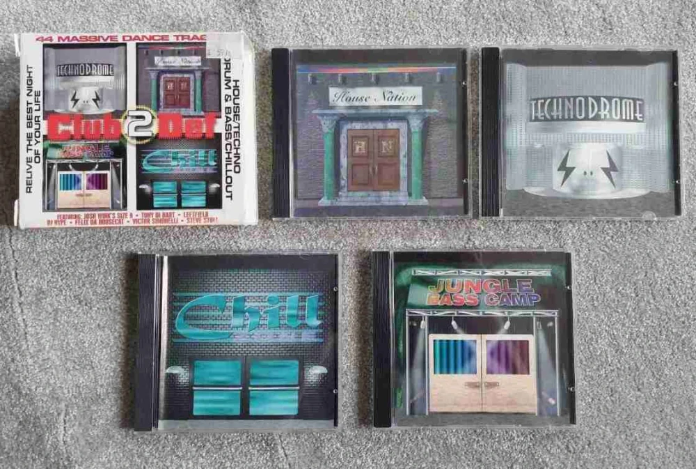 4 CD CLUB 2 DEF House Nation , Technodrome , Jungle Bass Camp , Chill