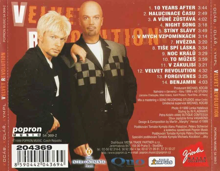CD Velvet Revolution Kocáb , Kolář , Kympl
