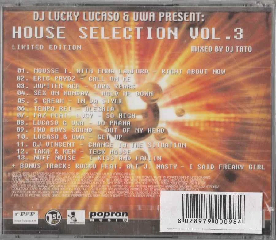 CD House Selection Vol. 3 DJ Lucky Lucaso & Uwa