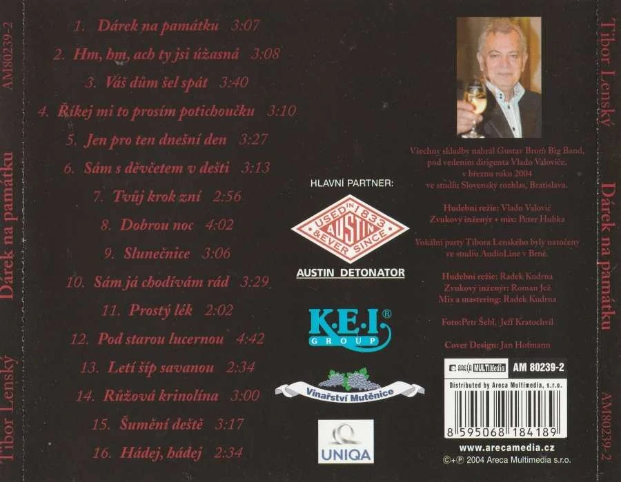 CD Tibor Lenský Gustav Brom Big Band - Dárek na památku