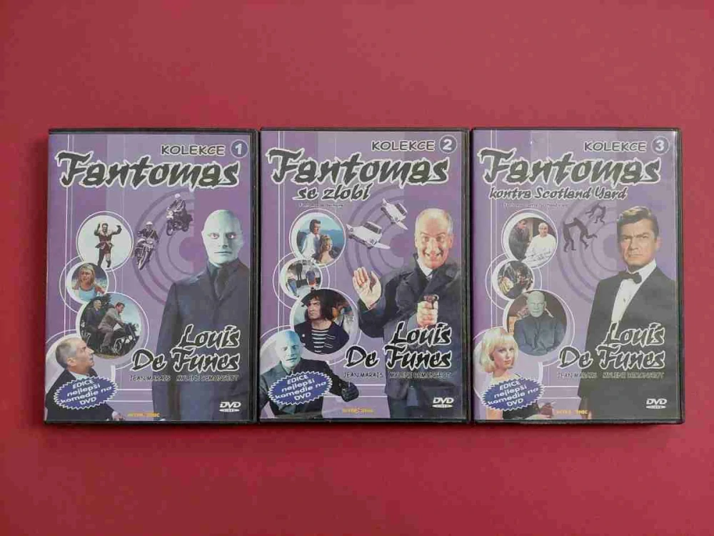 3 DVD Fantomas kolekce