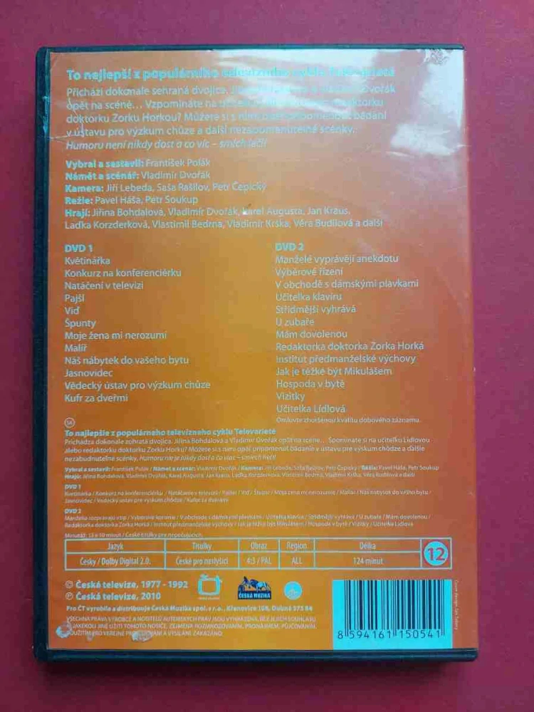 DVD Televarieté Jiřina Bohdalová a Vladimír Dvořák