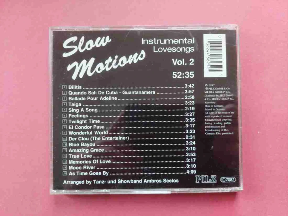 CD Slow Motions - Instrumental Lovesongs vol. 2