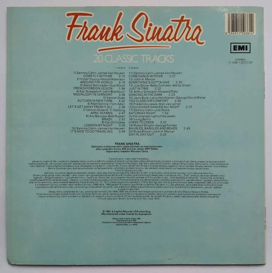 LP Frank Sinatra 20 Classic Tracks