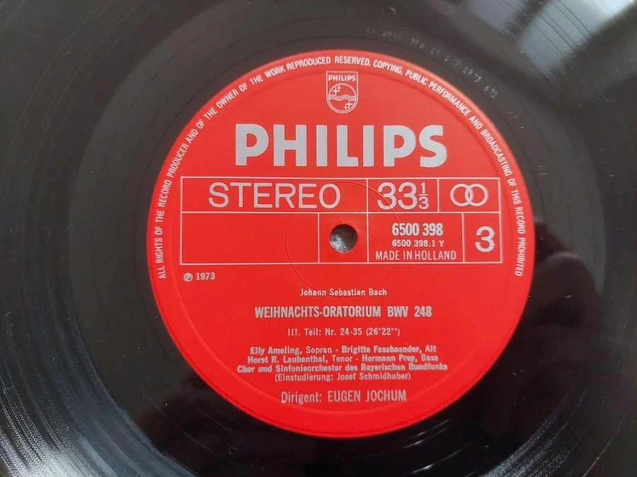 3LP Bach - Weihnachts-Oratorium Eugen Jochum