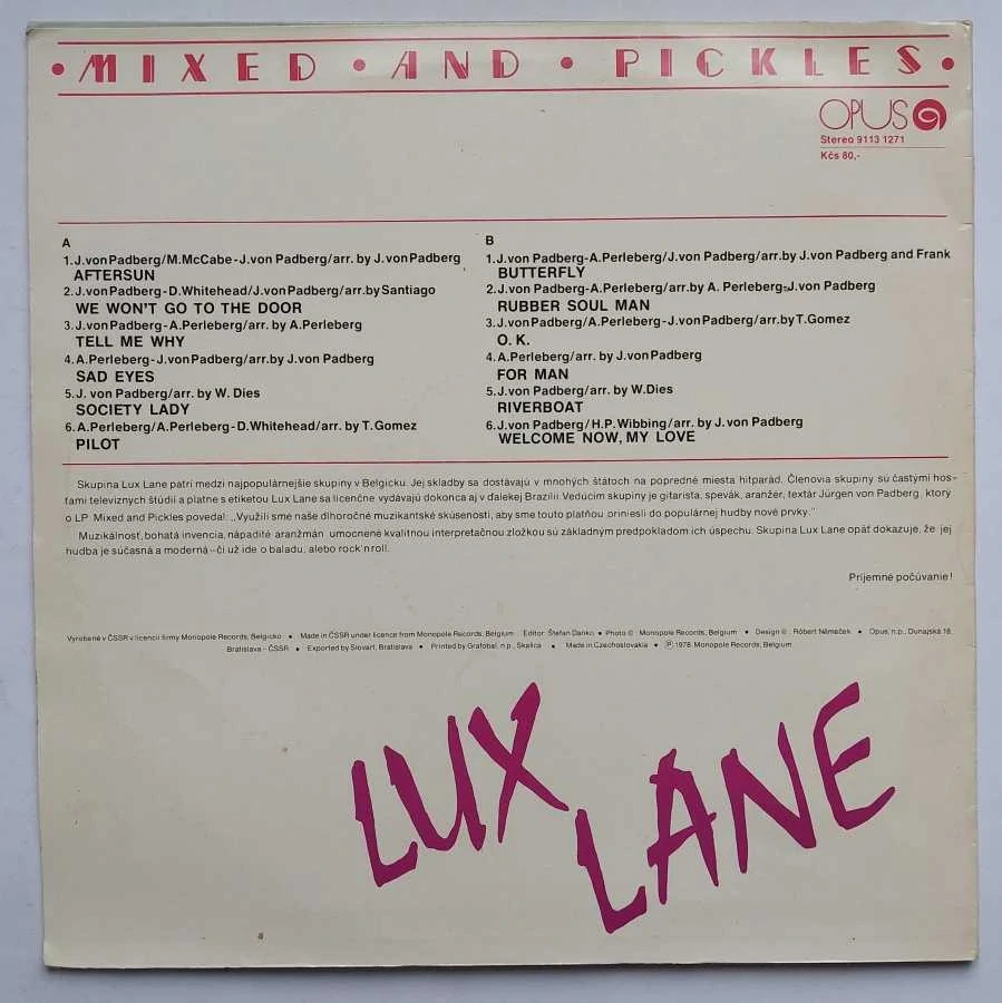 LP Mixed and Pickles - Lux Lane