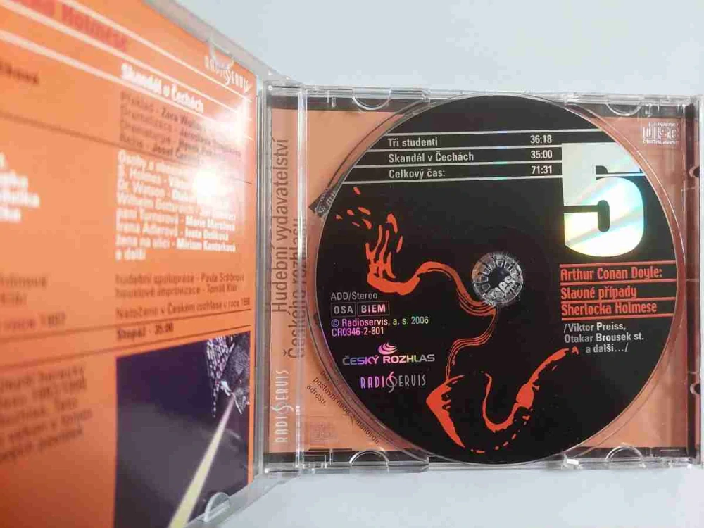 CD Arthur Conan Doyle - Slavné případy Sherlocka Holmese 5