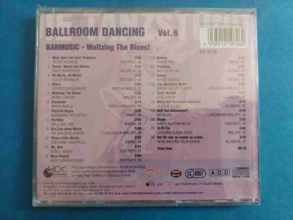 CD BALLROOM DANCING Vol. 6 Barmusic
