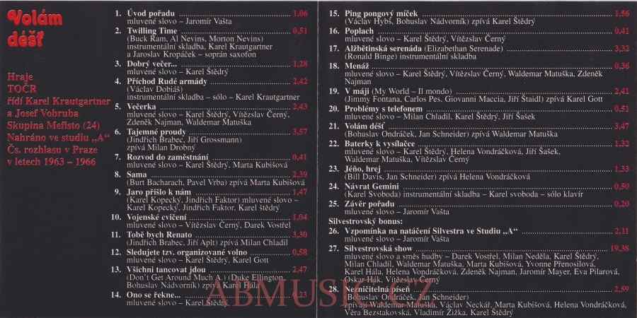 CD VOLÁM DÉŠŤ Chladil , Gott , Matuška , Kubišová a další