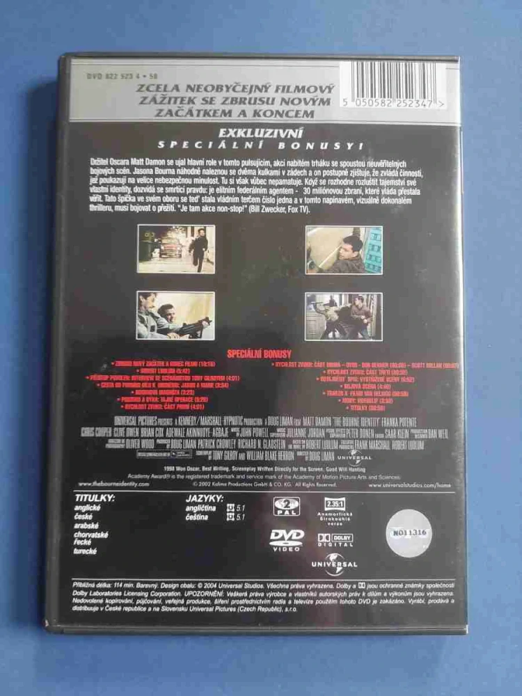 DVD Matt Damon - Agent bez minulosti - Speciální edice !