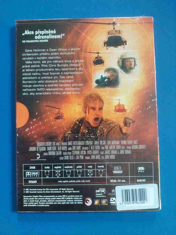 DVD Za nepřátelskou linií