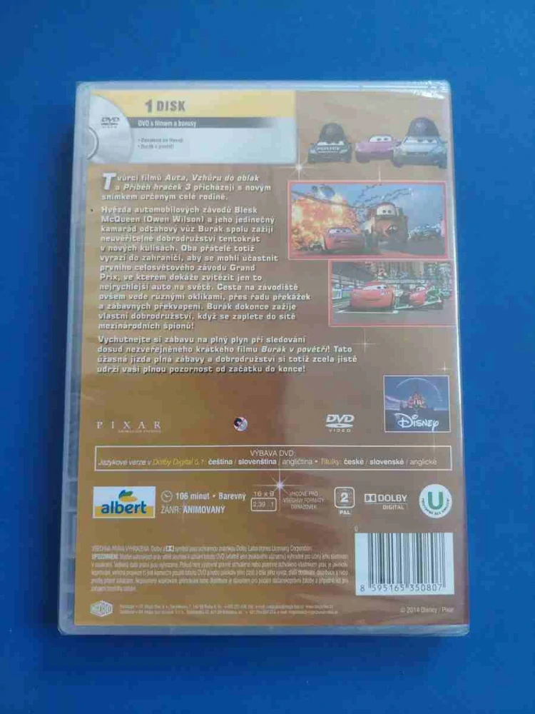 DVD Disney Pixar Auta 2