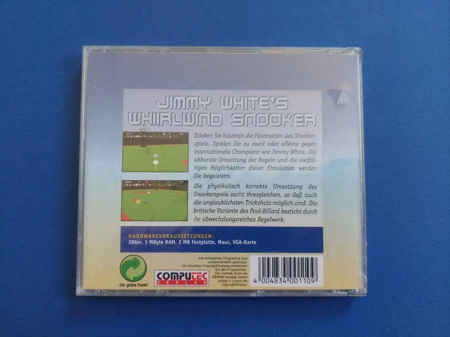 CD-ROM Jimmy White's Whirlwind Snooker pro PC