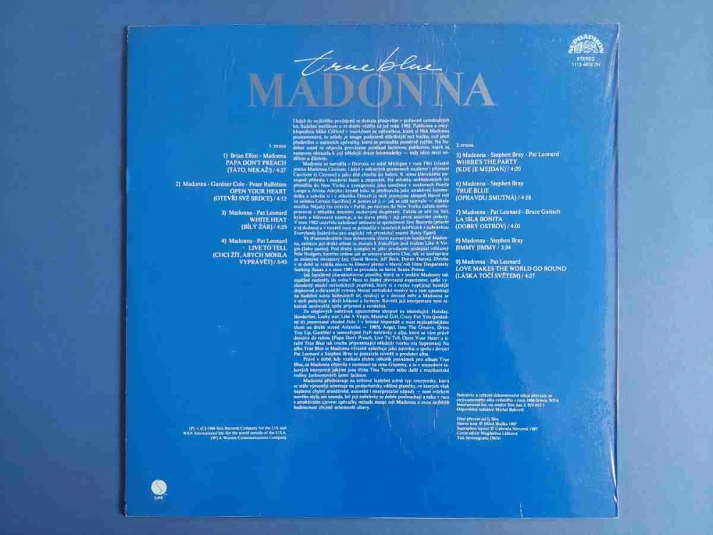 LP MADONNA - TRUE BLUE
