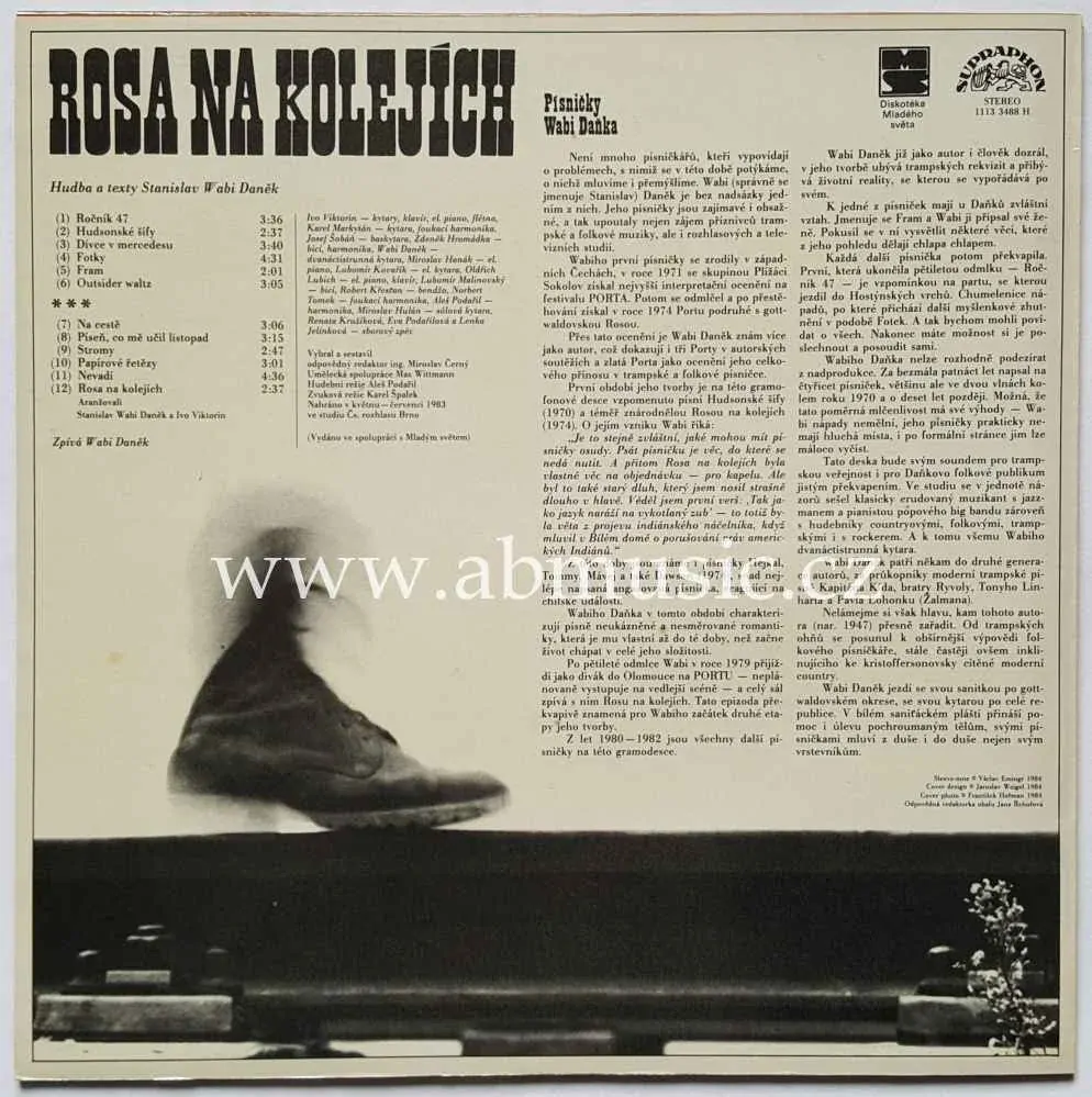 LP WABI DANĚK - Rosa na kolejích - LP deska / Vinyl