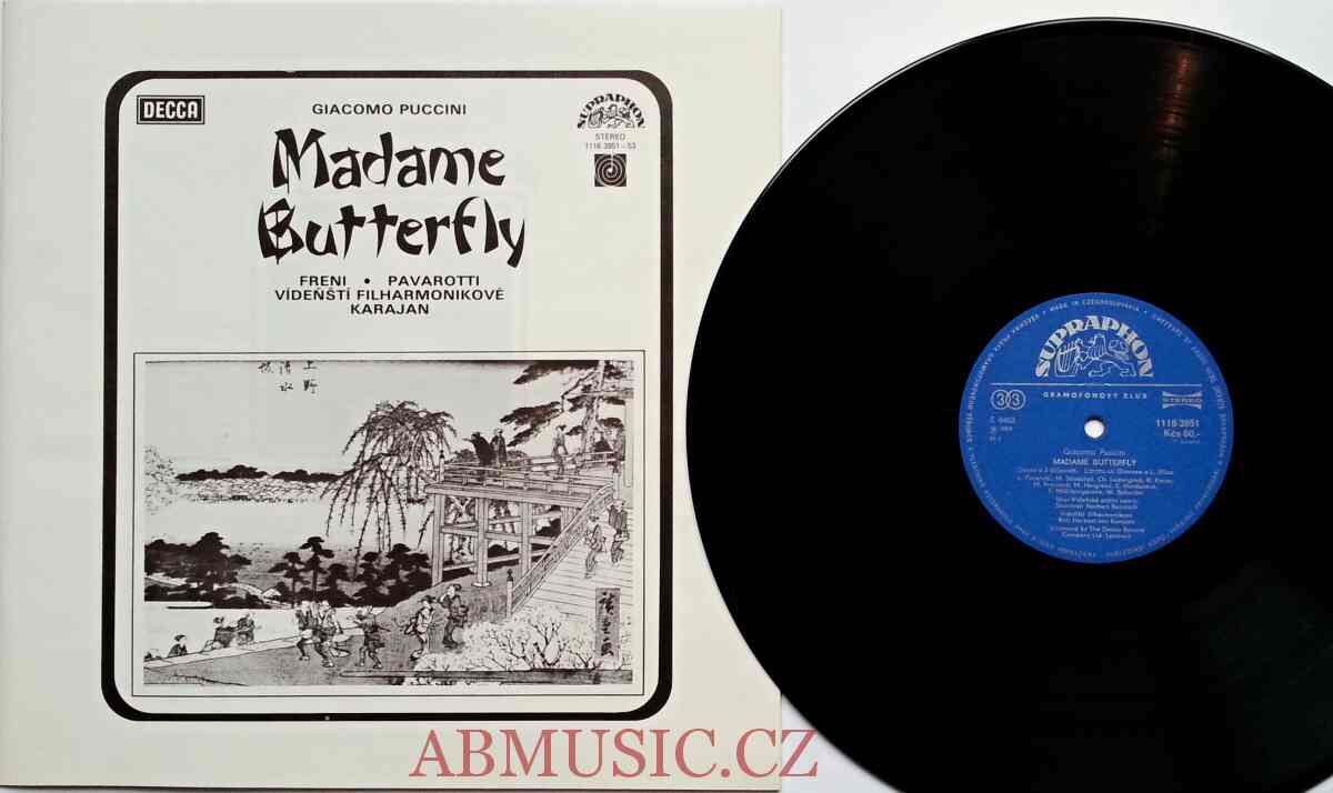 3 LP Madame Butterfly - Giacomo Puccini ‎- Pavarotti