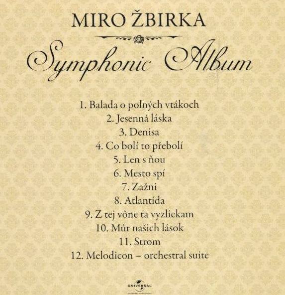 Miro Žbirka - Symphonic Album CD ( Digipack )
