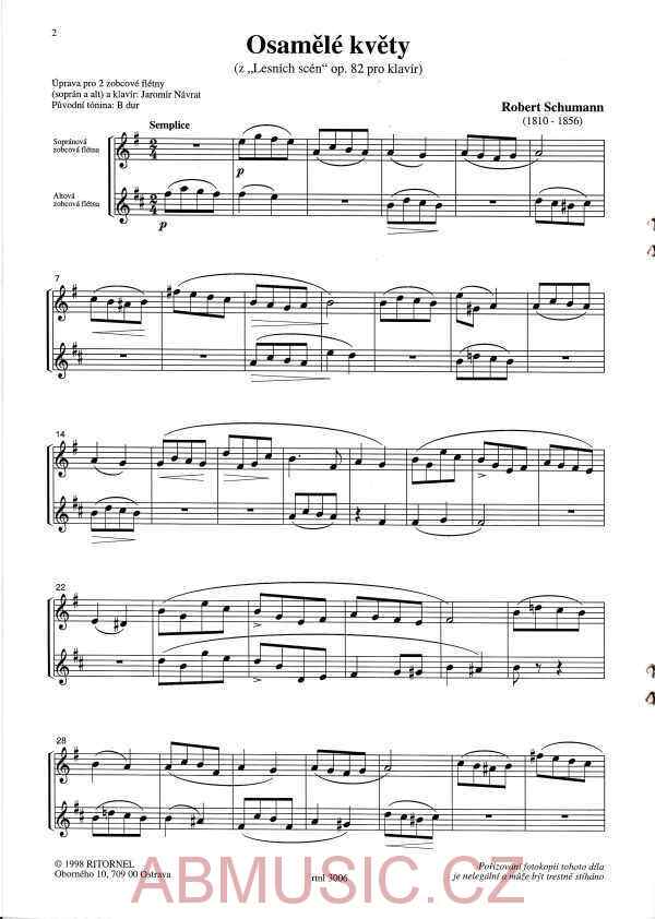 Robert Schumann - Osamělé květy op.82