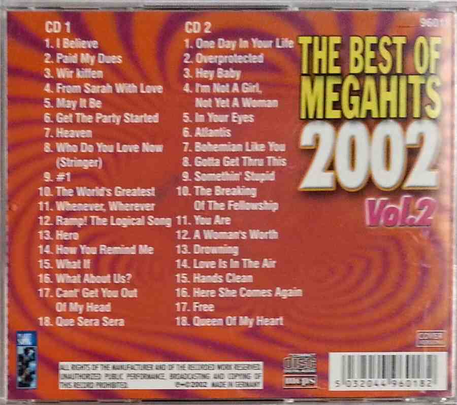 2 CD The best of megahits 2002 vol. 2 
