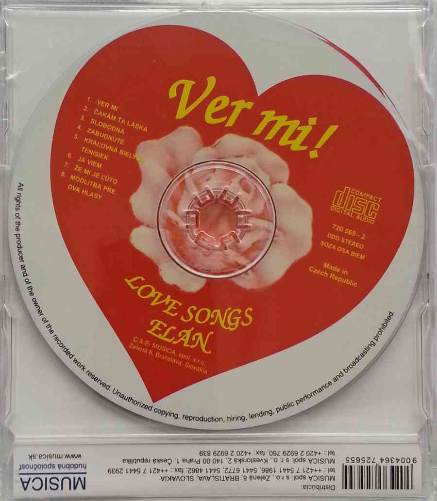 ELÁN - Ver mi - Love songs  CD