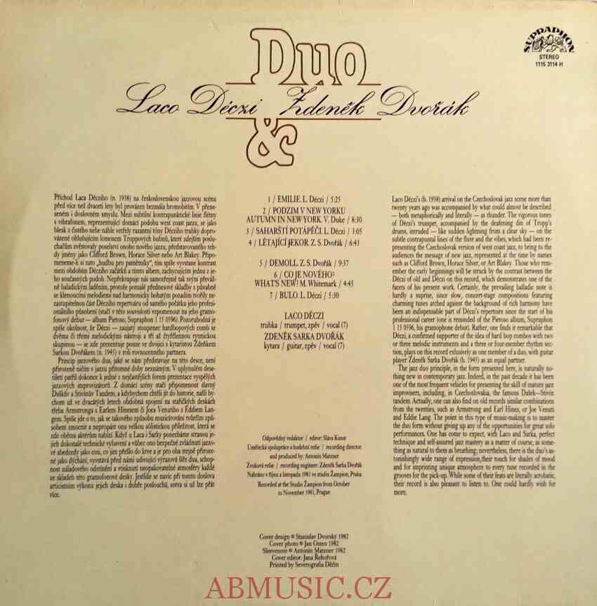 LP Laco Déczi & Zdeněk Dvořák - Duo r. 1982