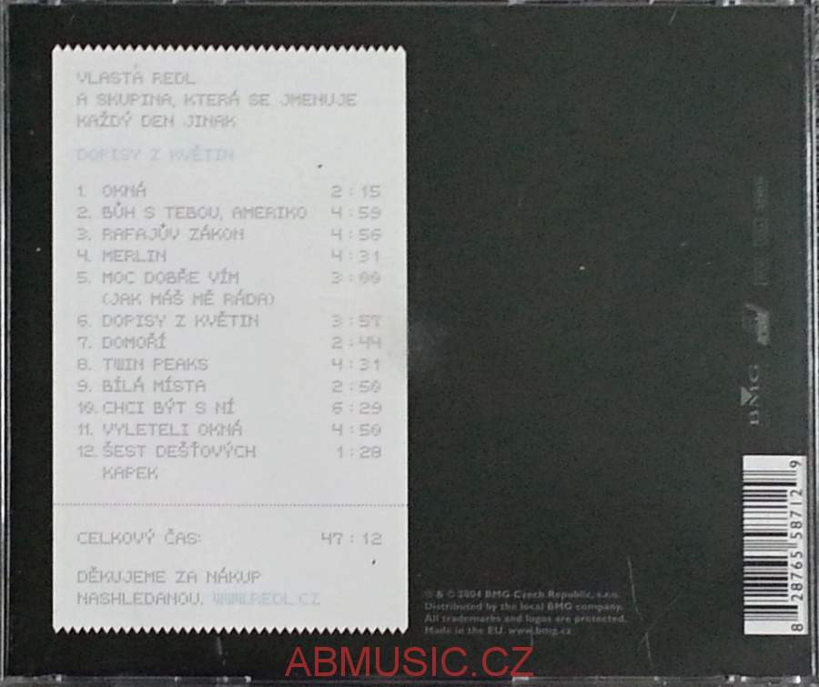 Vlasta Redl a Skupina, která se jmenuje Každý den jinak - Dopisy z květin CD + 3 pohlednice