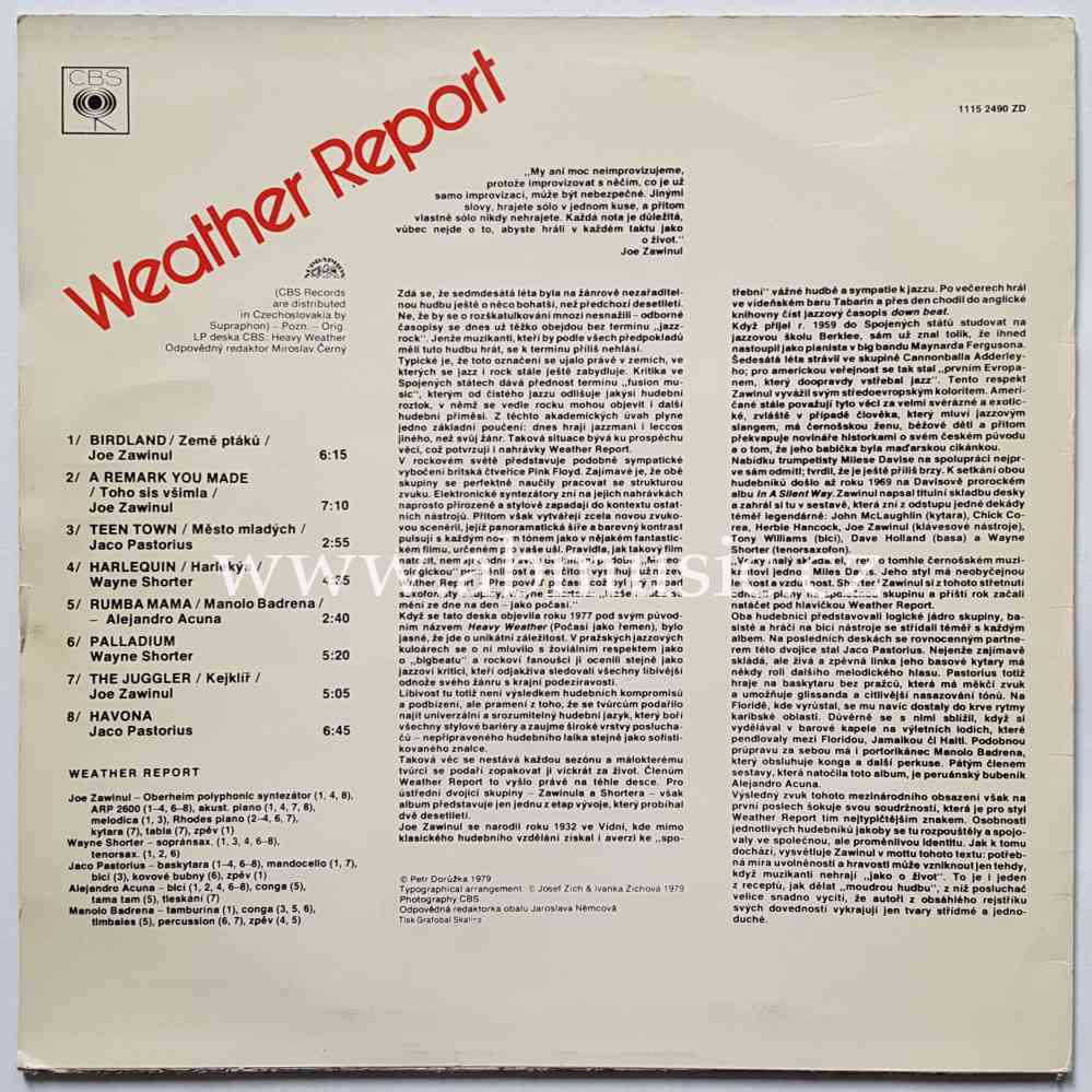 LP Weather Report ‎– Heavy Weather 