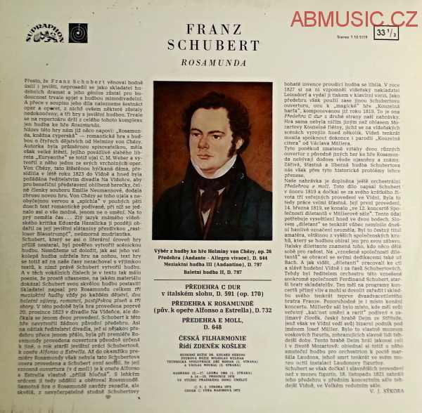 LP Franz Schubert - Rosamunda