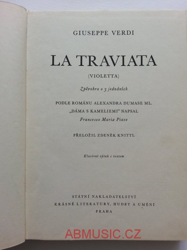 Giuseppe Verdi - La Traviata noty