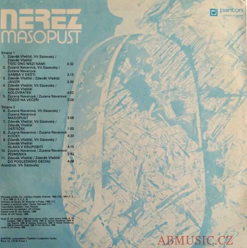 LP NEREZ - Masopust originál 1986
