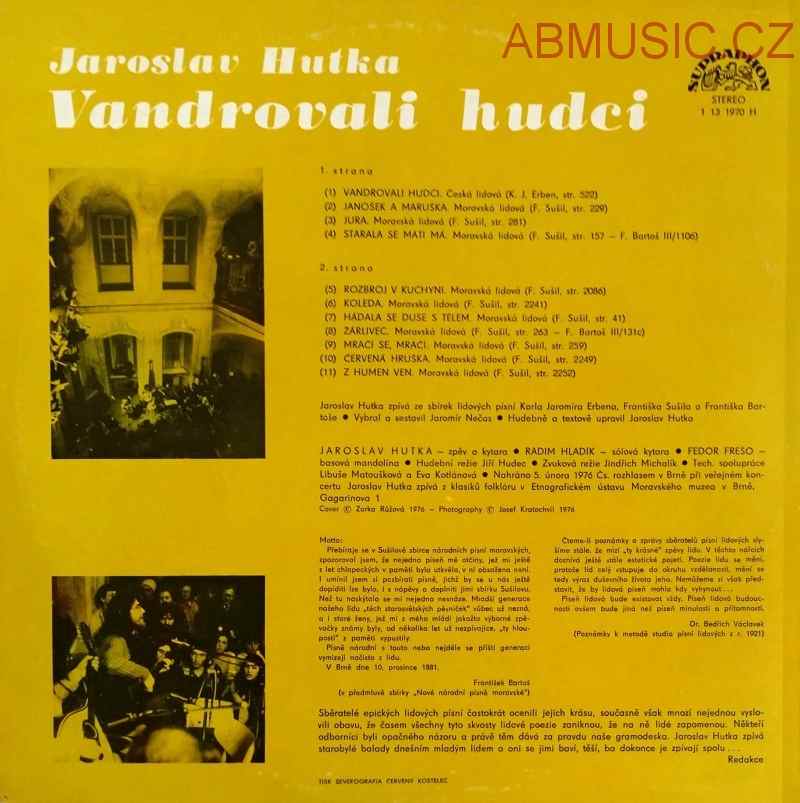 LP Jaroslav Hutka - Vandrovali hudci