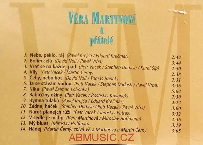 VĚRA MARTINOVÁ  A PŘÁTELÉ , CD