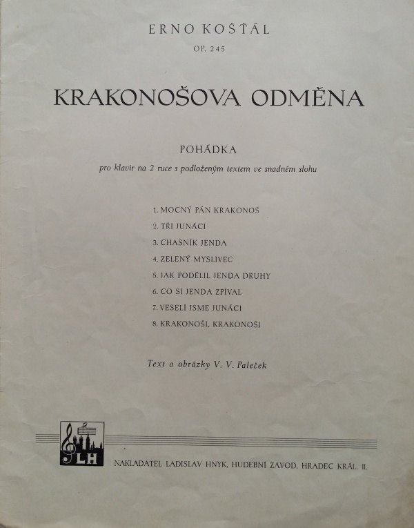 Erno Košťál - Krakonošova odměna noty