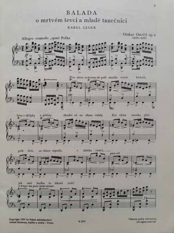 Otakar Ostrčil - Balada o mrtvém ševci a mladé tanečnici, op. 6 