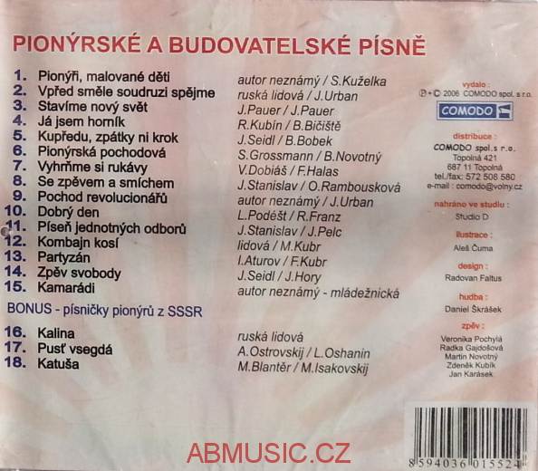 Pionýrské a budovatelské písně , CD