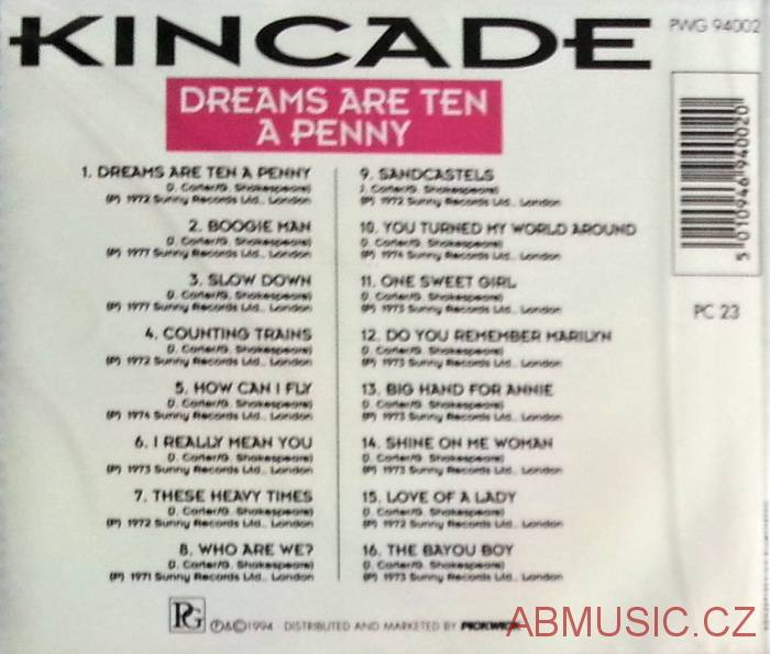 Kincade - Dreams Are Ten A Penny , CD