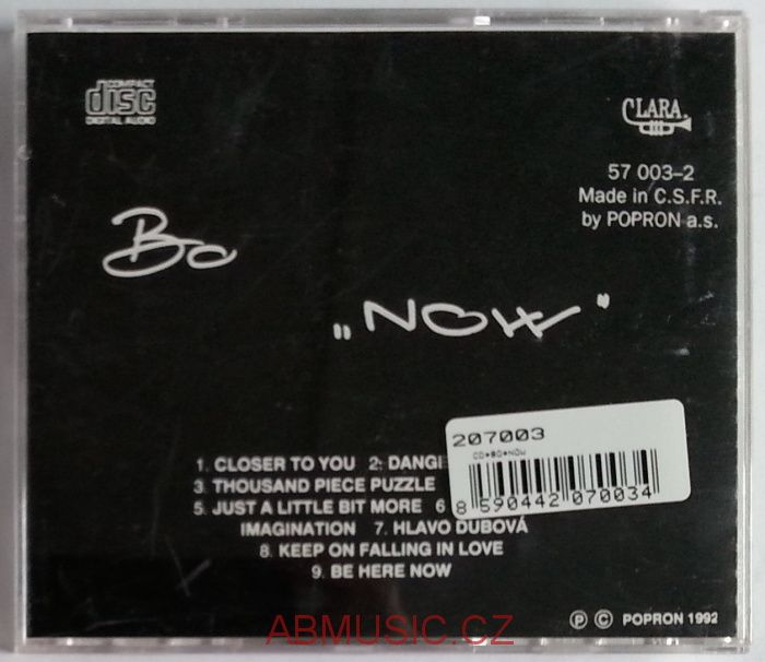 BO ( JELÍNEK,KULHÁNEK,TESAŘ ) NOW , CD