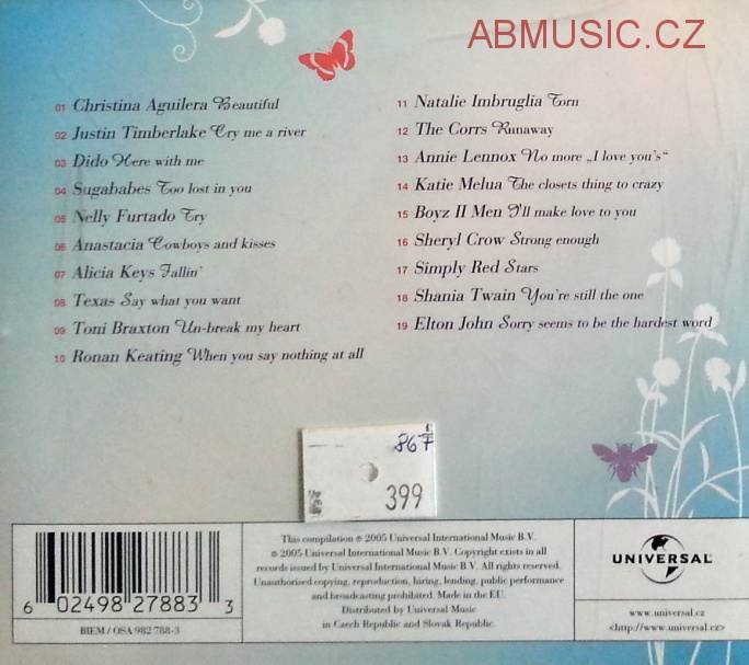 Best love ballads - Anastacia , Aguilera ... CD