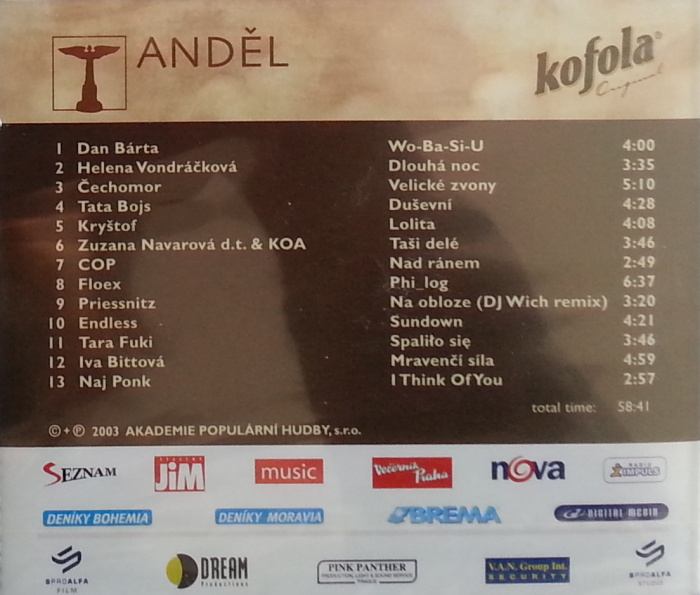 Anděl - Výběr skladeb oceněných interpetů za rok 2001 , CD