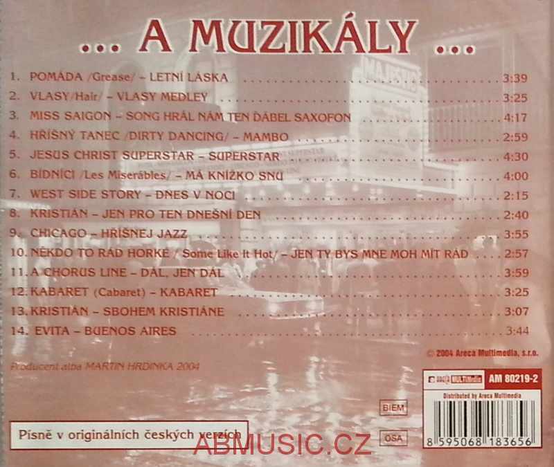 ... A MUZIKÁLY - Šinkorová , Vojtek , Matuš , CD