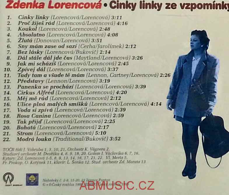 Zdenka Lorencová - Cinky linky ze vzpomínky , CD